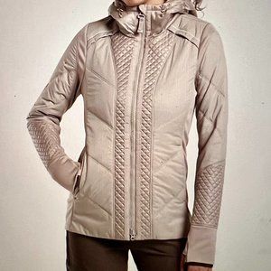 Athleta Rock Ridge PrimaLoft Jacket Puffer  Coat size XL cream color